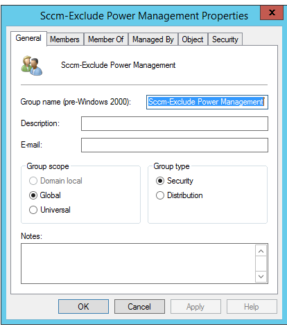 security sccm users